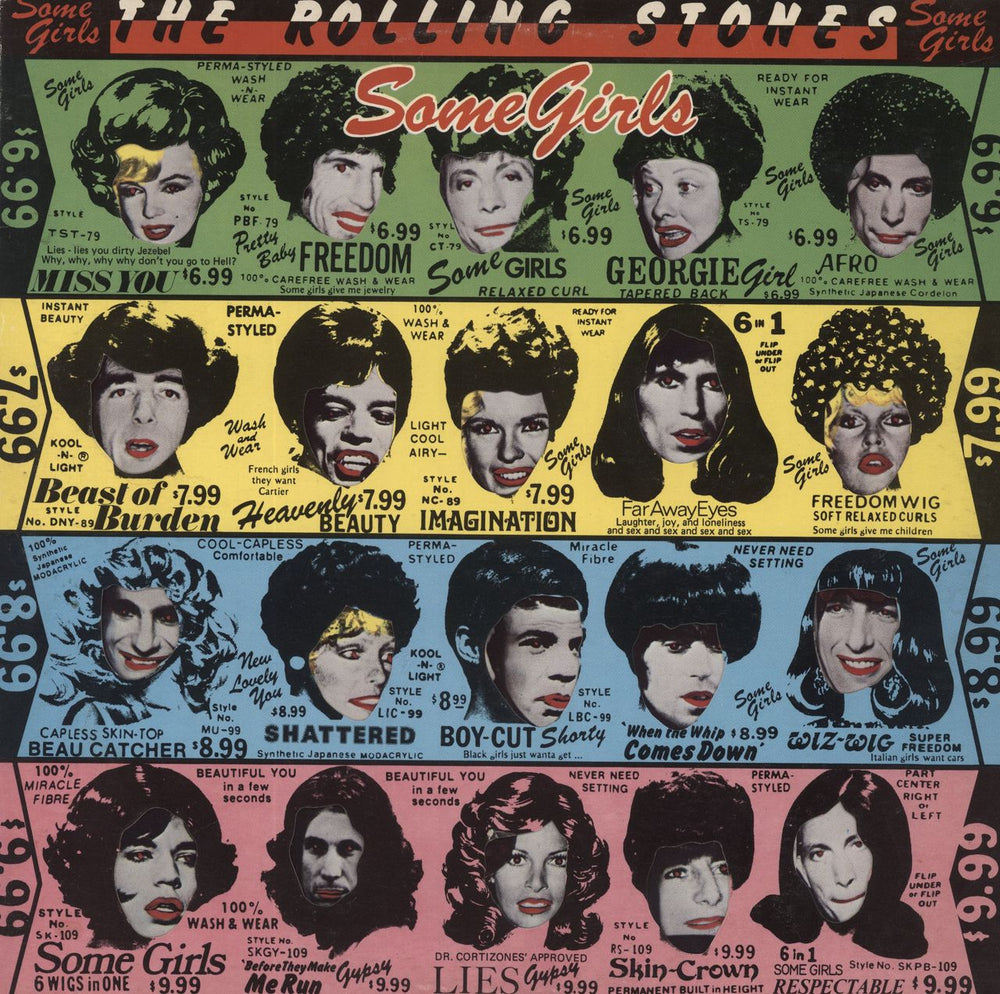 The Rolling Stones Some Girls - 1st - G/Y/B/P - EX UK vinyl LP album (LP record) CUN39108