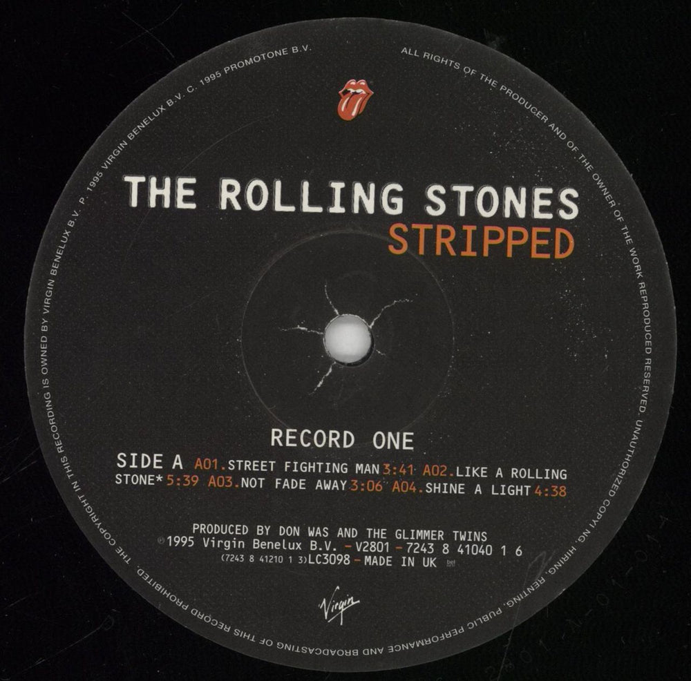 The Rolling Stones Stripped - EX UK 2-LP vinyl record set (Double LP Album) ROL2LST653892