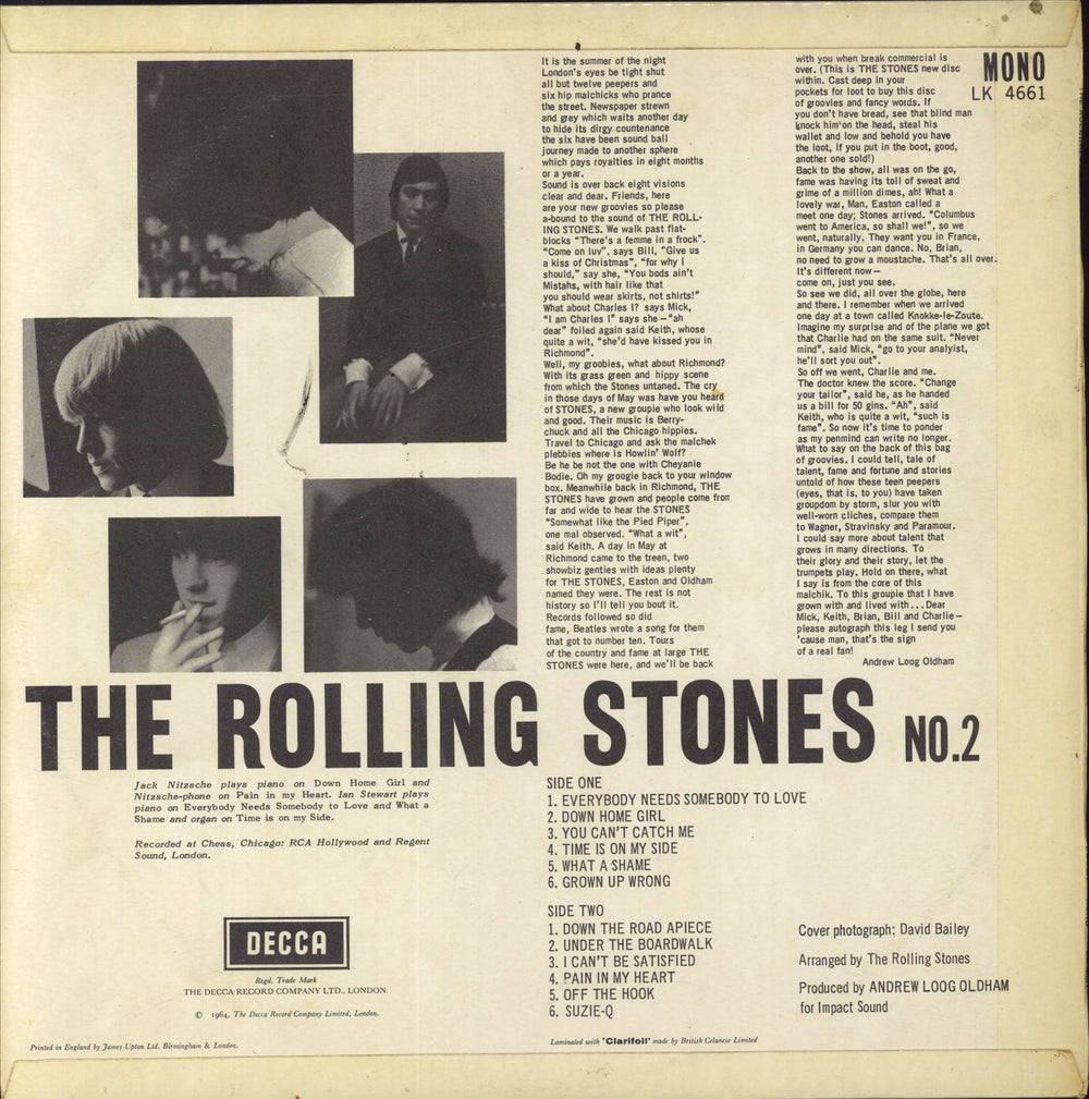 The Rolling Stones The Rolling Stones No. 2 - 4th [B] UK vinyl LP album (LP record)