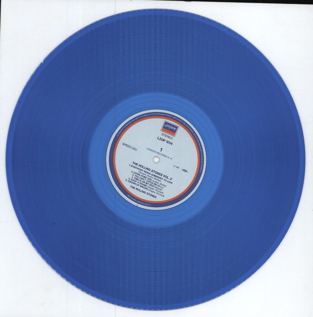 The Rolling Stones The Rolling Stones Vol. 2 - Blue Vinyl + Obi Japanese vinyl LP album (LP record)