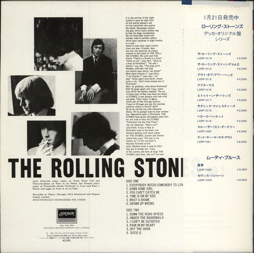 The Rolling Stones The Rolling Stones Vol. 2 - Blue Vinyl + Obi Japanese vinyl LP album (LP record) ROLLPTH79582