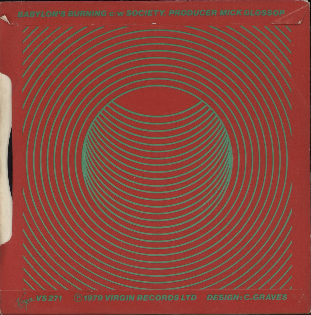 The Ruts Babylon's Burning - VG UK 7" vinyl single (7 inch record / 45)