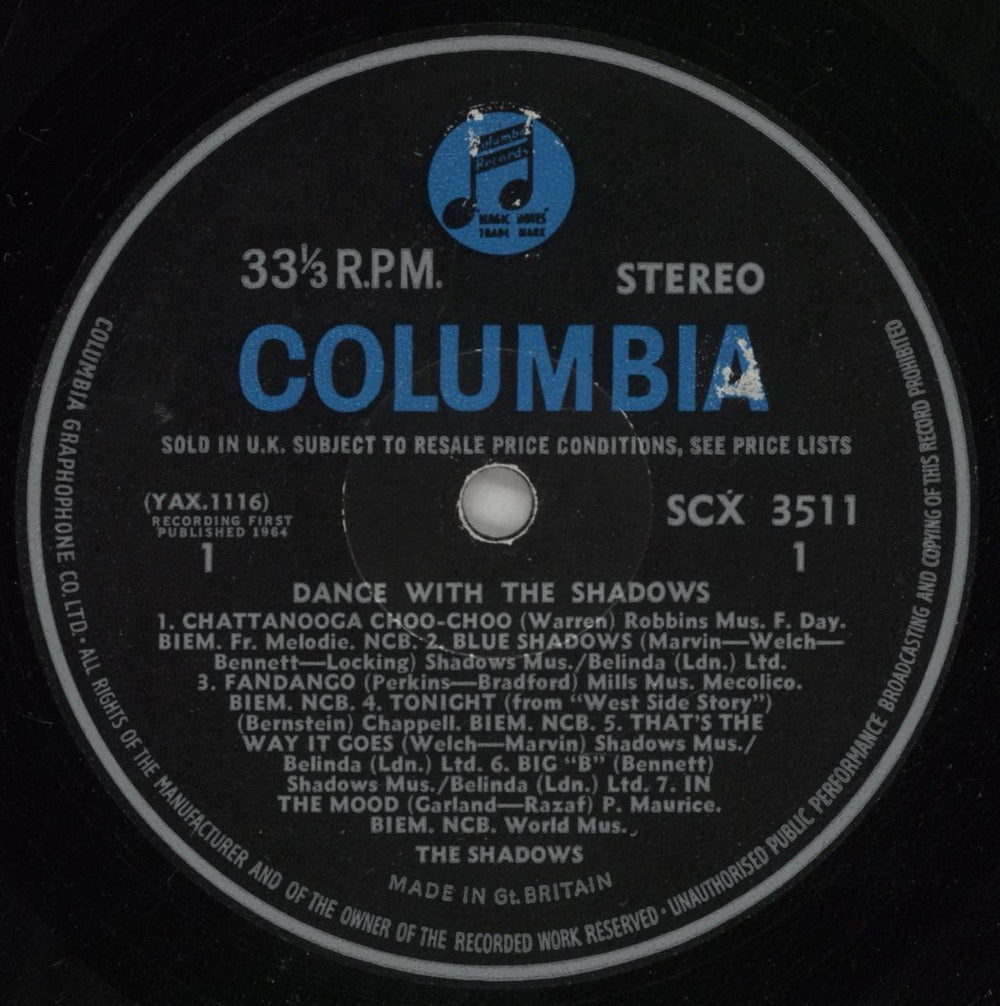 The Shadows Dance With The Shadows - 1st - EX UK vinyl LP album (LP record) SHDLPDA303433