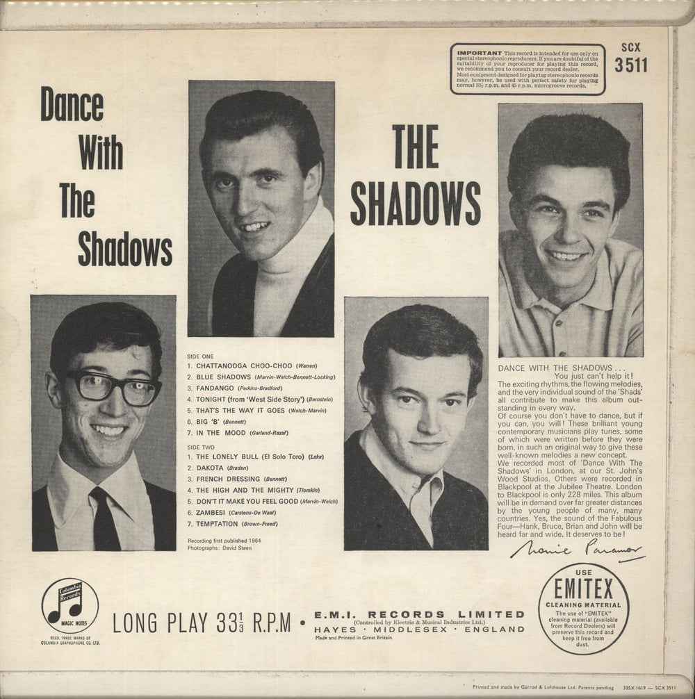 The Shadows Dance With The Shadows - 1st UK vinyl LP album (LP record)