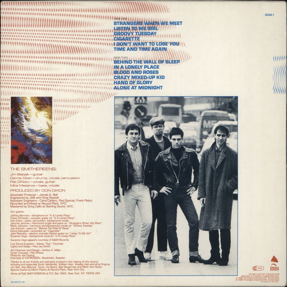 The Smithereens Especially For You Dutch vinyl LP album (LP record)