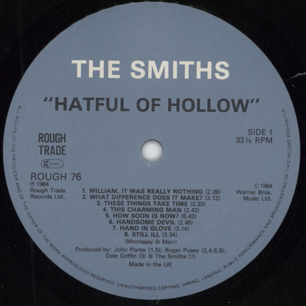The Smiths Hatful Of Hollow - Stickered G&L Gatefold - EX UK vinyl LP album (LP record) SMILPHA543854