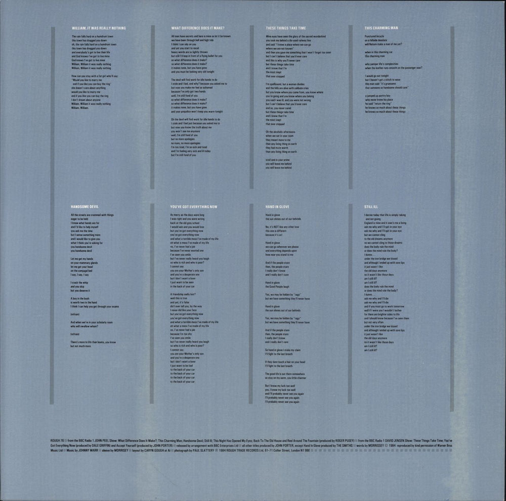 The Smiths Hatful Of Hollow - Stickered Gatefold UK vinyl LP album (LP record)