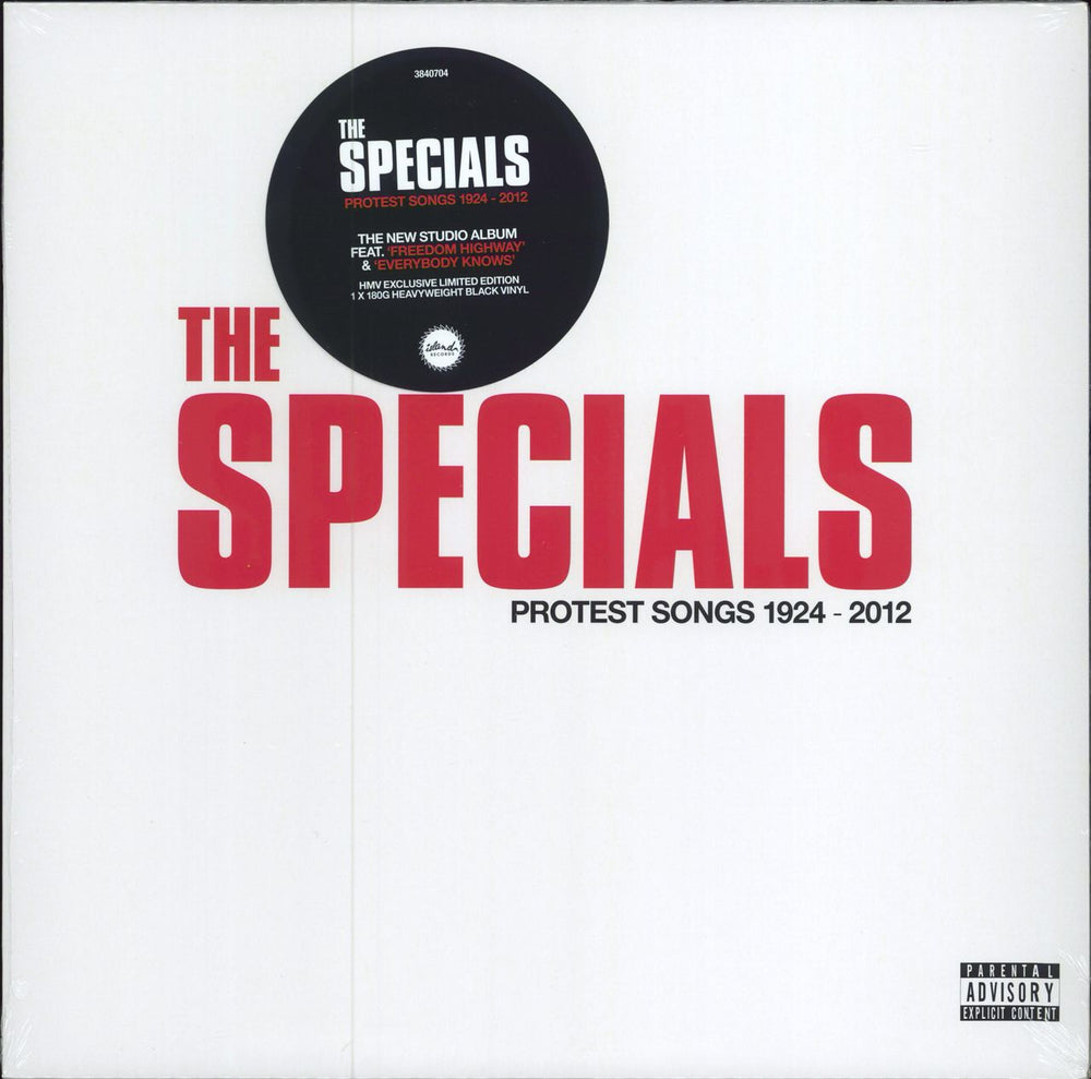 The Specials Protest Songs 1924-2012 - 180gm Vinyl - Sealed UK vinyl LP album (LP record) 3840704