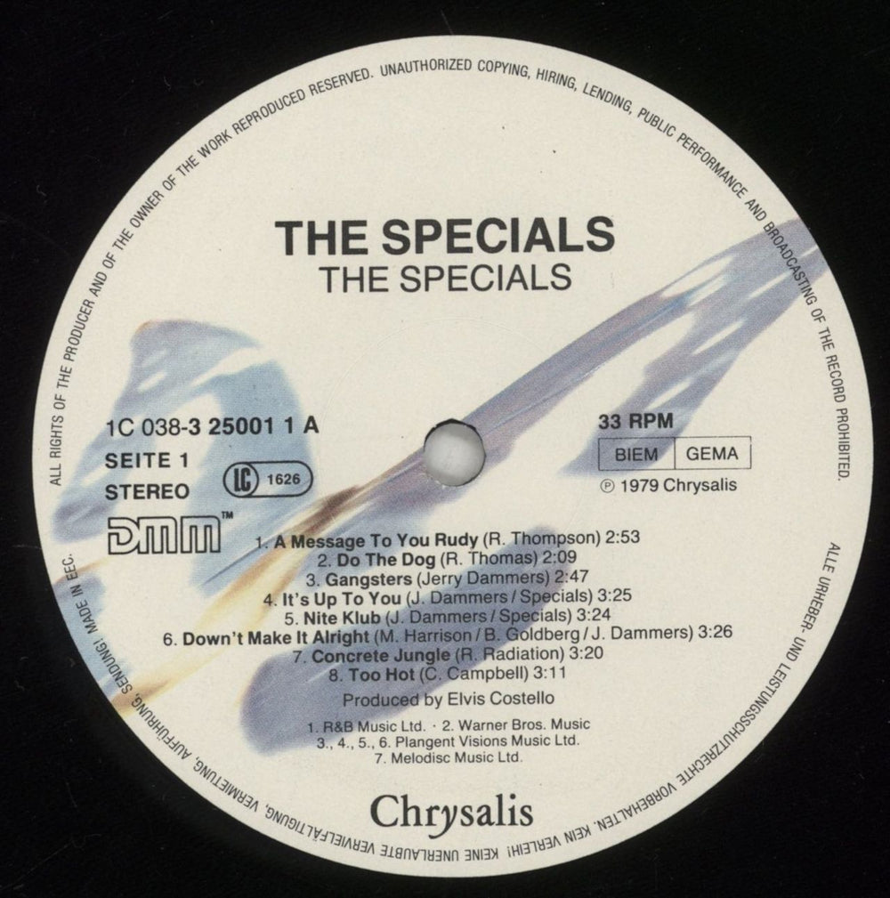 The Specials Specials German vinyl LP album (LP record) SPELPSP404621