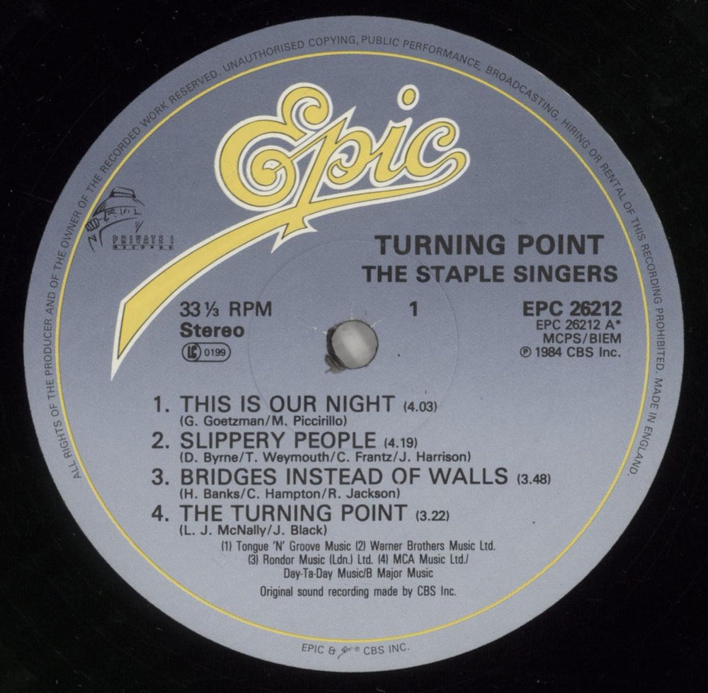 The Staple Singers Turning Point UK vinyl LP album (LP record) SS4LPTU292653