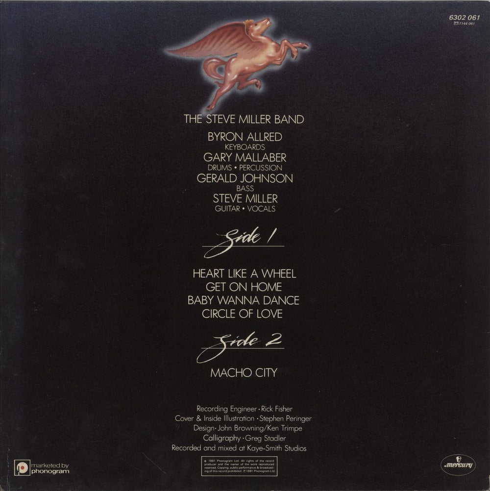 The Steve Miller Band Circle Of Love German vinyl LP album (LP record)