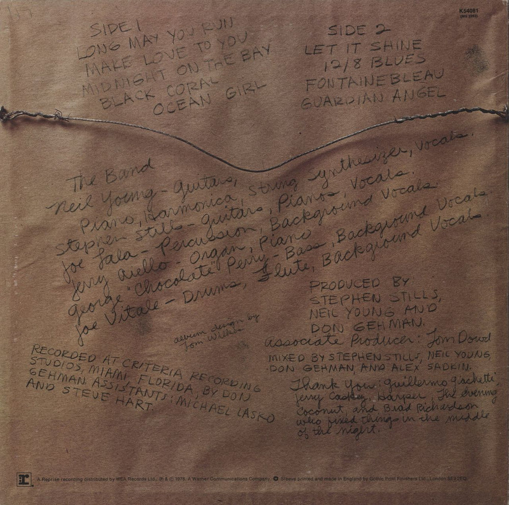 The Stills-Young Band Long May You Run - 1st UK vinyl LP album (LP record)