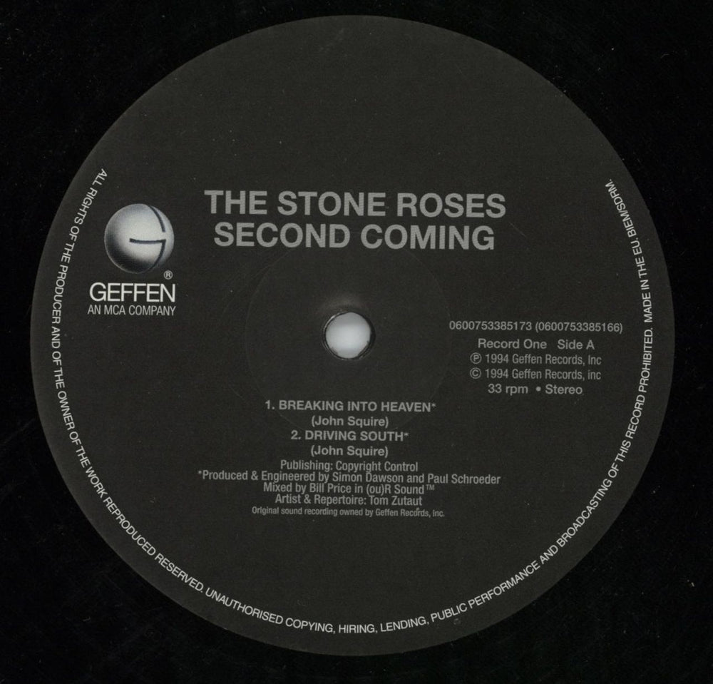 The Stone Roses Second Coming - 180 Gram Vinyl UK 2-LP vinyl record set (Double LP Album) STO2LSE784332