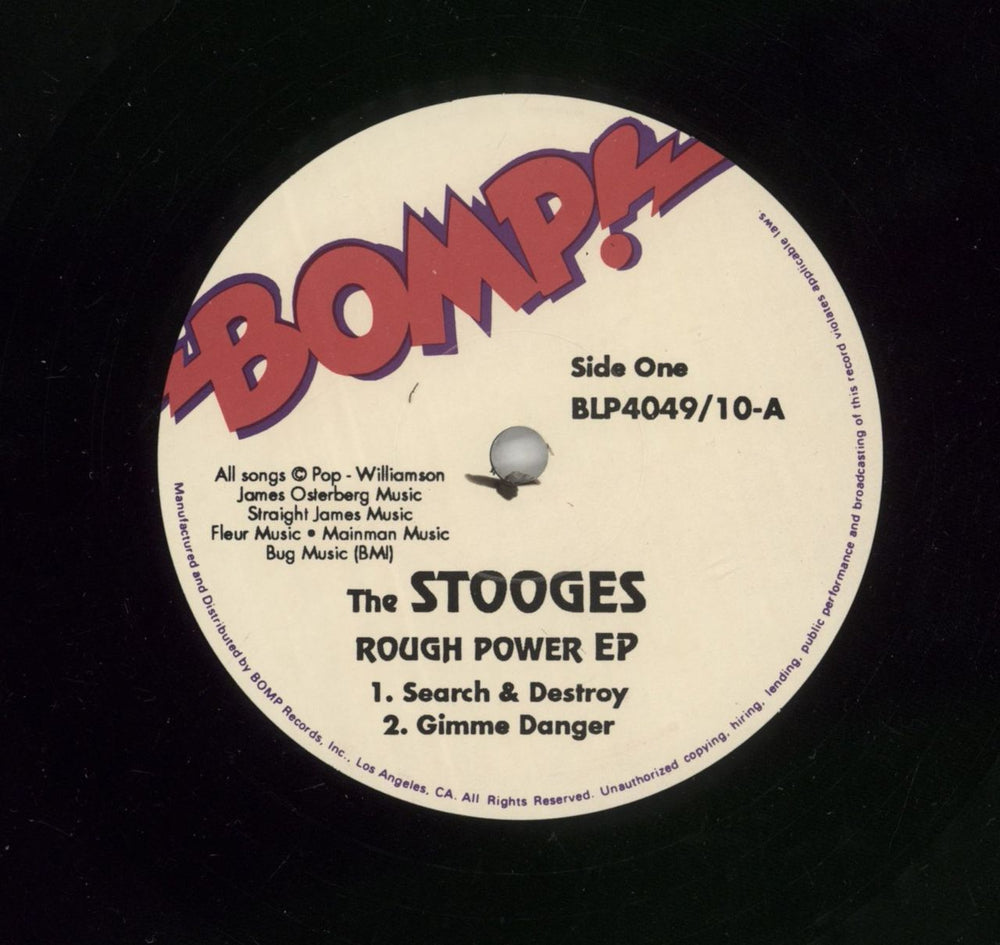 The Stooges Rough Power US 10" vinyl single (10 inch record) TSG10RO870312