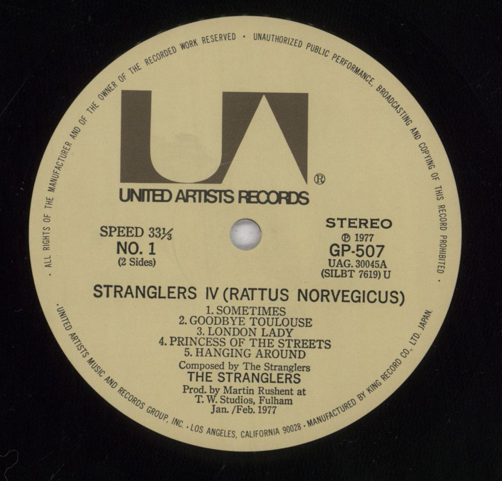 The Stranglers Rattus Norvegicus Japanese vinyl LP album (LP record) STRLPRA835743