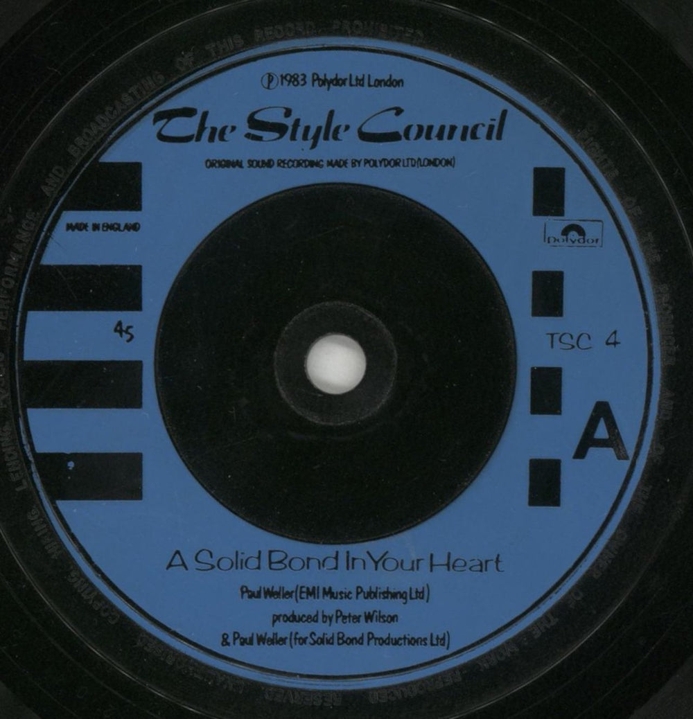 The Style Council A Solid Bond In Your Heart - gatefold UK 7" vinyl single (7 inch record / 45) STY07AS679797
