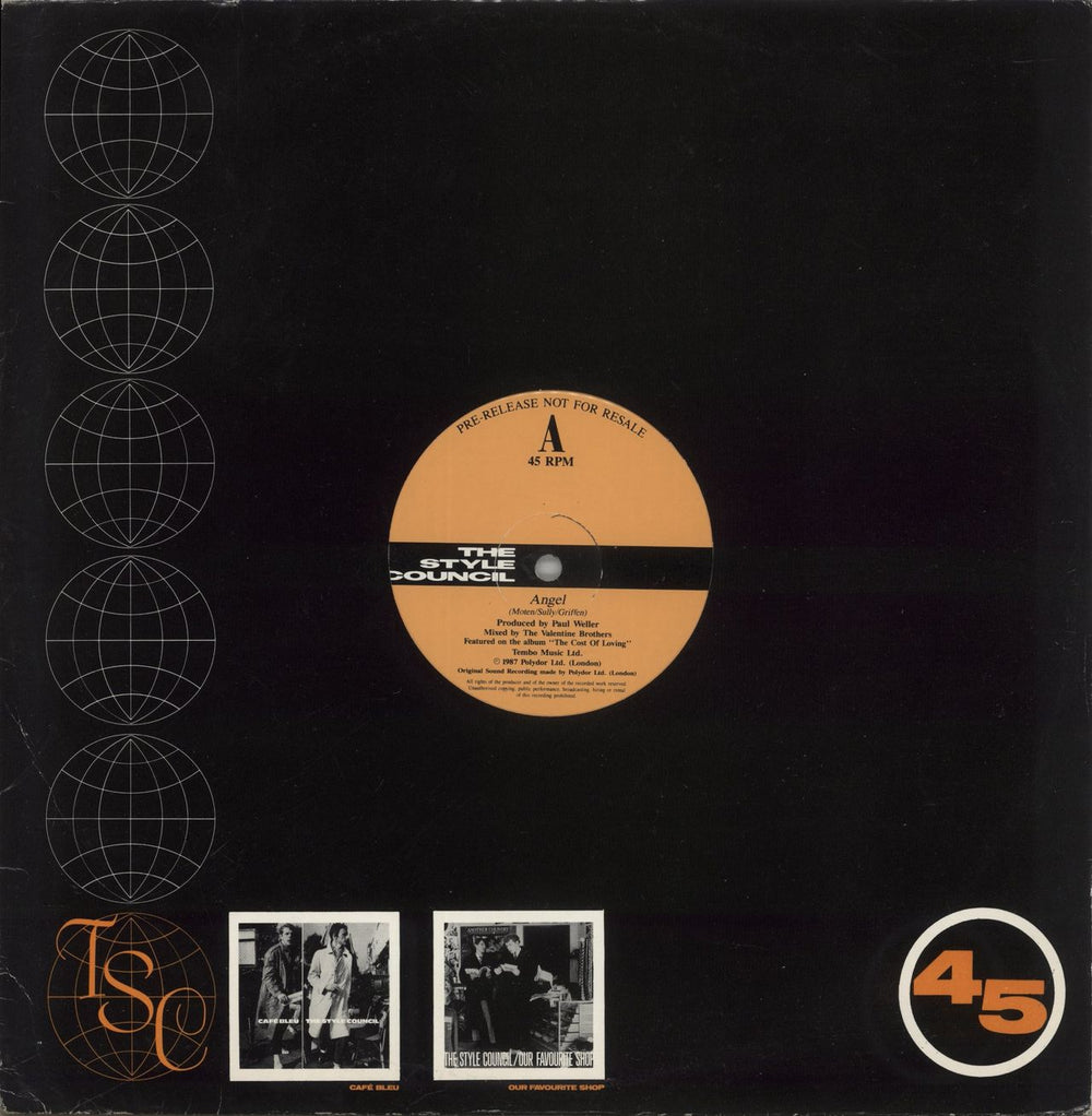 The Style Council Angel / Heaven's Above UK Promo 12" vinyl single (12 inch record / Maxi-single) COST2