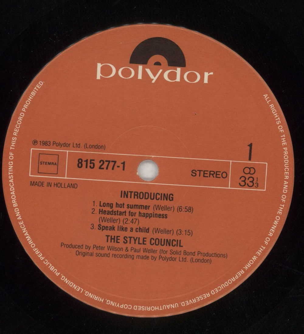 The Style Council Introducing The Style Council Dutch 12" vinyl single (12 inch record / Maxi-single) STY12IN165122
