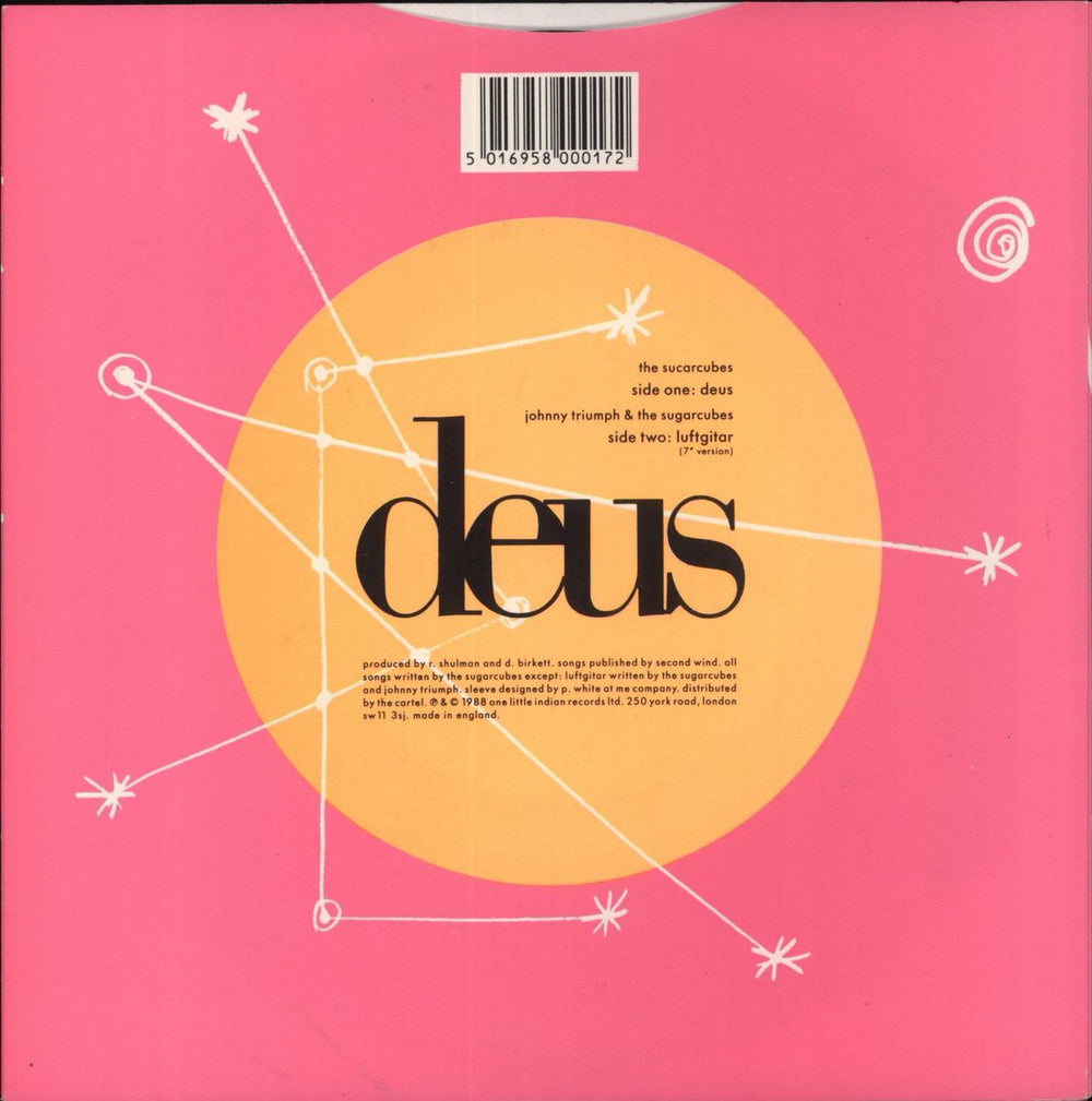 The Sugarcubes Deus UK 7" vinyl single (7 inch record / 45) 5016958000172