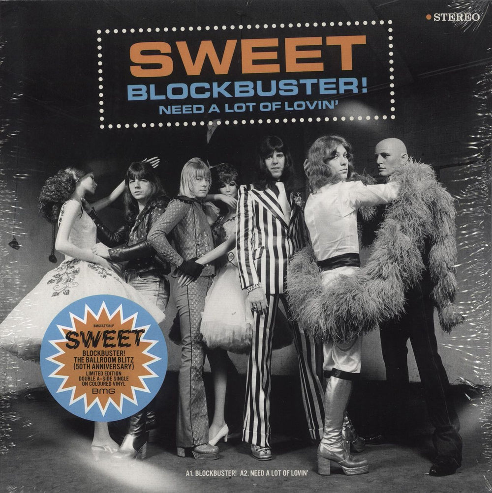 The Sweet Block Buster! / The Ballroom Blitz - Blue Vinyl - RSD23 - Hype-sticker UK 12" vinyl single (12 inch record / Maxi-single) BMGCAT738LP
