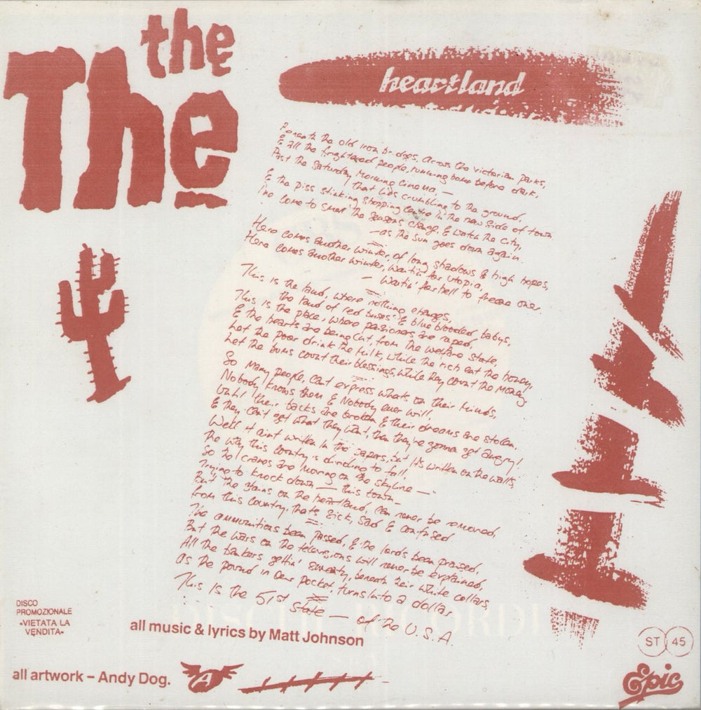 The The Heartland - Jukebox Italian 7" vinyl single (7 inch record / 45)