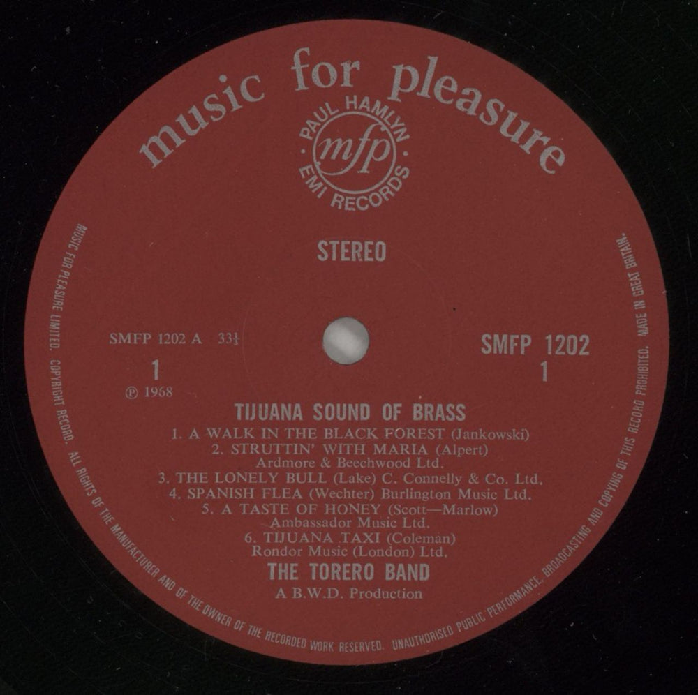 The Torero Band Tijuana - Sound Of Brass UK vinyl LP album (LP record) V-2LPTI600649