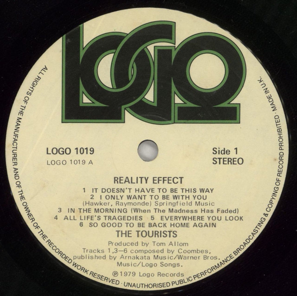 The Tourists Reality Effect - EX UK vinyl LP album (LP record) TOULPRE646871