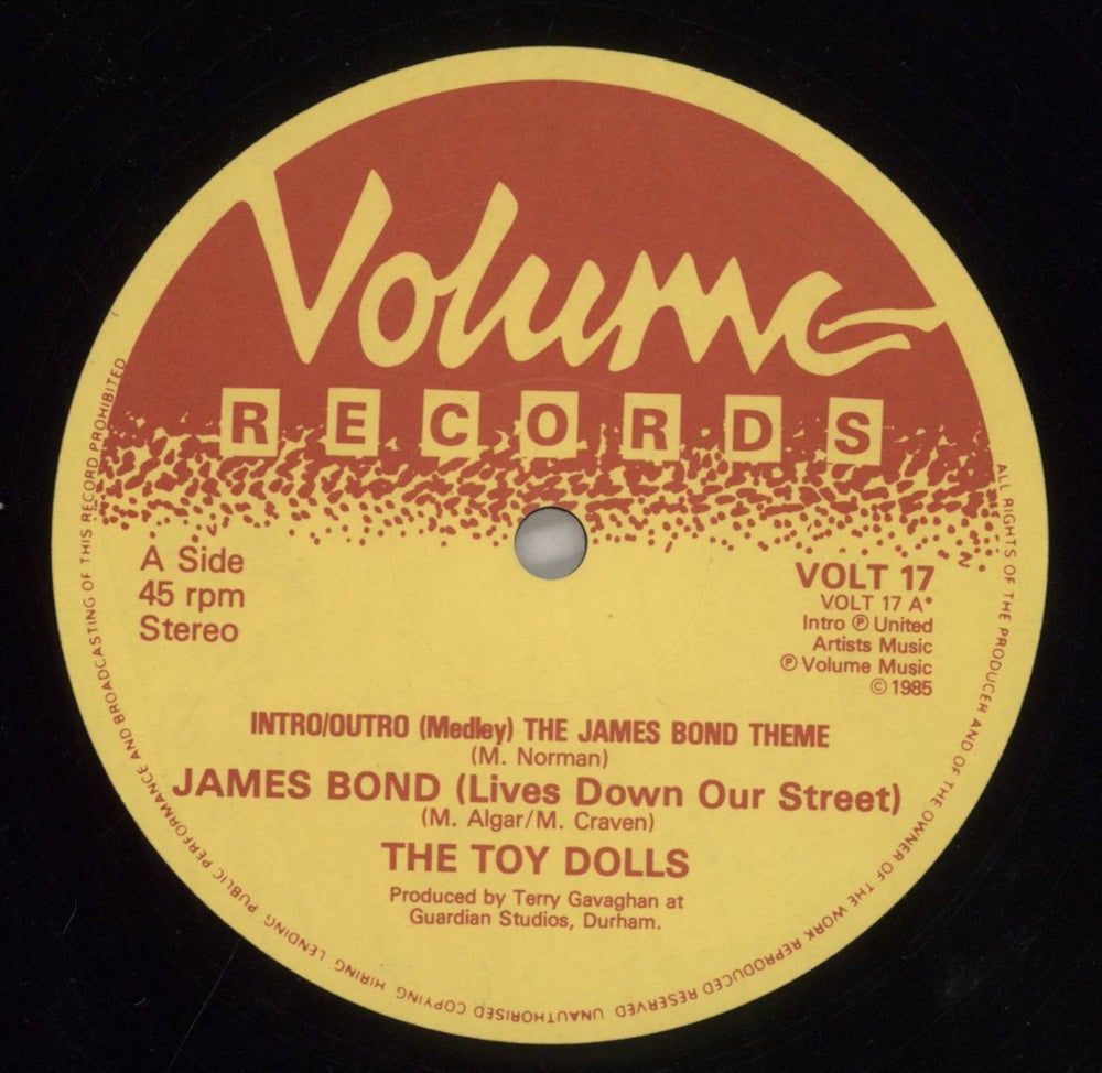 The Toy Dolls (70s) James Bond [Lives Down Our Street] UK 12" vinyl single (12 inch record / Maxi-single) TYD12JA859999