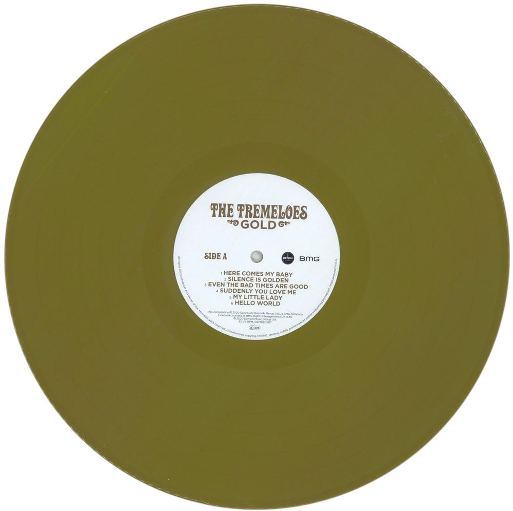 The Tremeloes Gold - Gold Vinyl UK vinyl LP album (LP record) TRELPGO852808