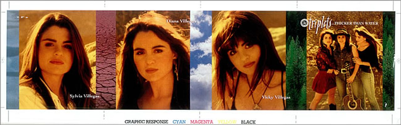 The Triplets Thicker Than Water UK artwork PROOF ARTWORK