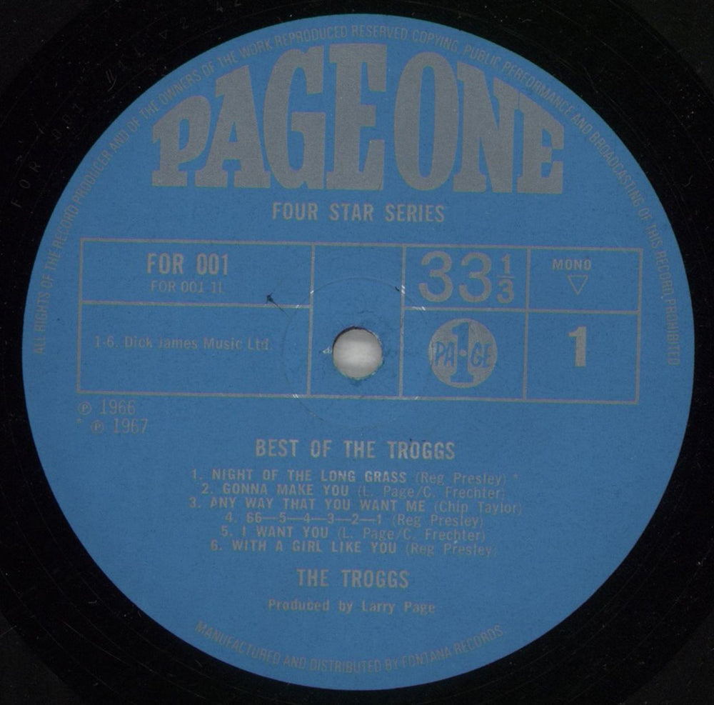 The Troggs Best Of The Troggs - 1st - VG UK vinyl LP album (LP record) TRGLPBE869708