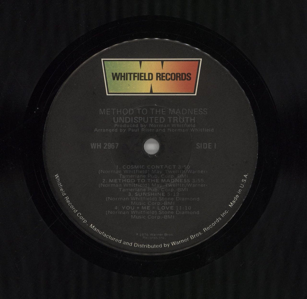 The Undisputed Truth Method To The Madness - Stickered US vinyl LP album (LP record) DPTLPME859270
