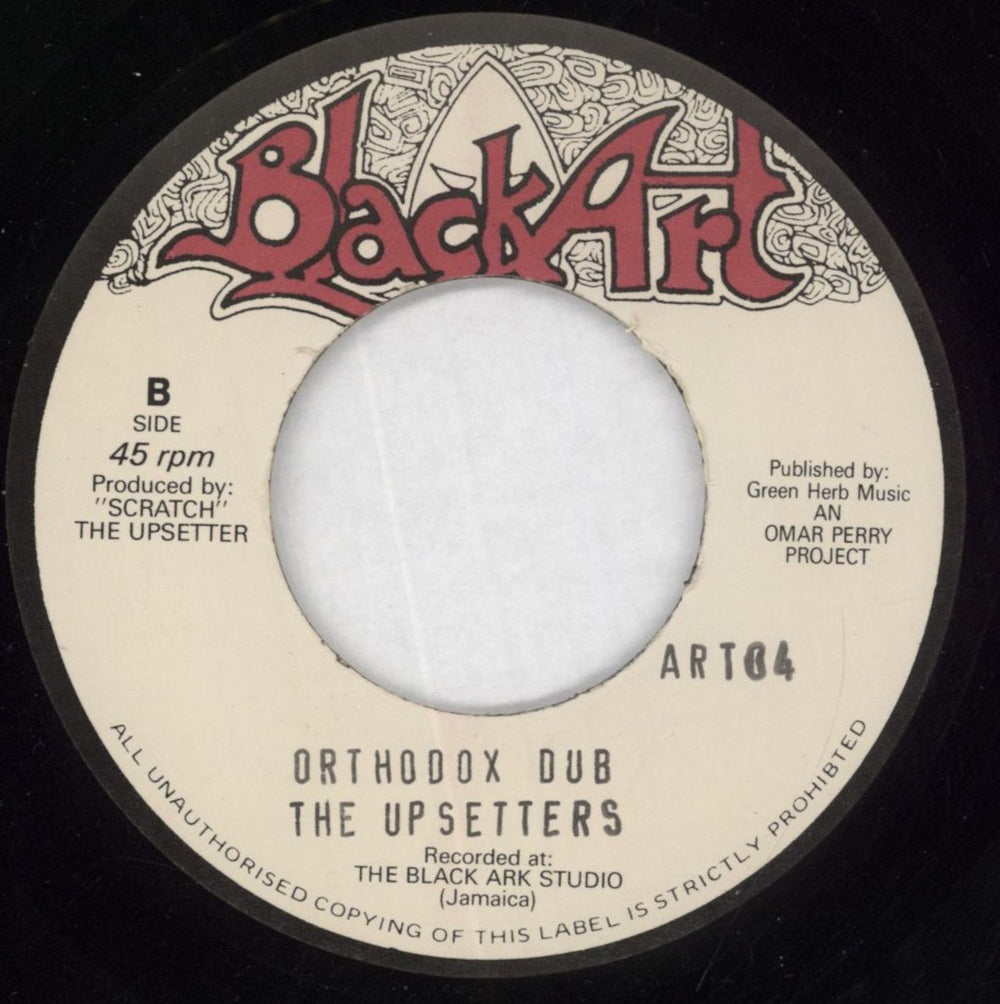 The Upsetters Forward With Jah Orthodox / Orthodox Dub UK 7" vinyl single (7 inch record / 45)