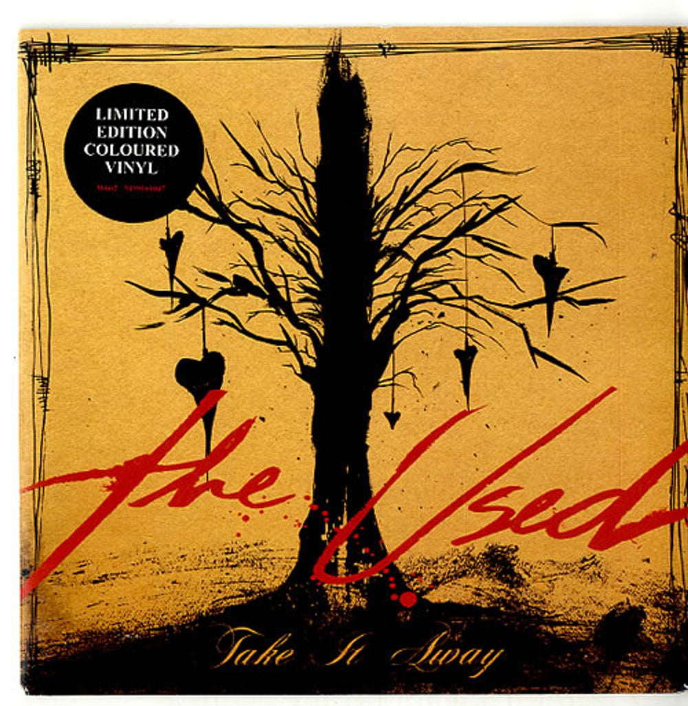 The Used Take It Away - Red Vinyl UK 7" vinyl single (7 inch record / 45) W662