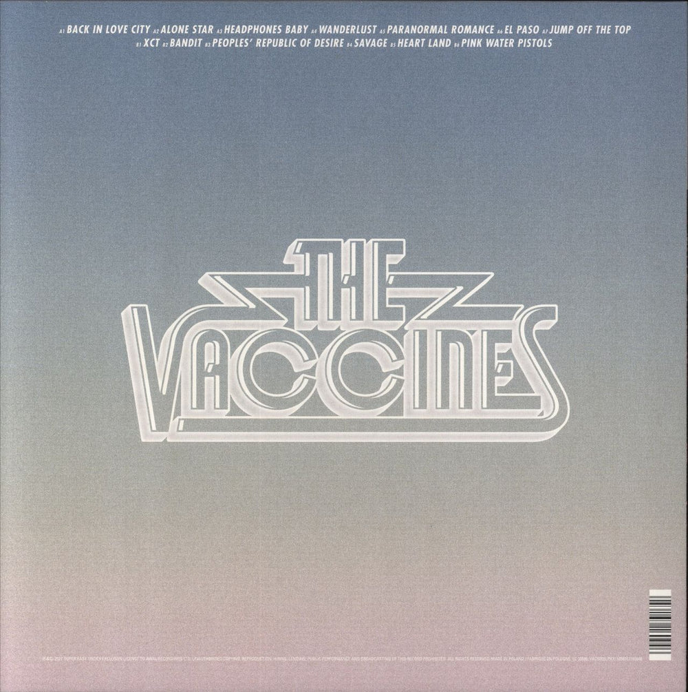 The Vaccines Back In Love City - Pink Vinyl + Litho UK vinyl LP album (LP record) 5056167160946