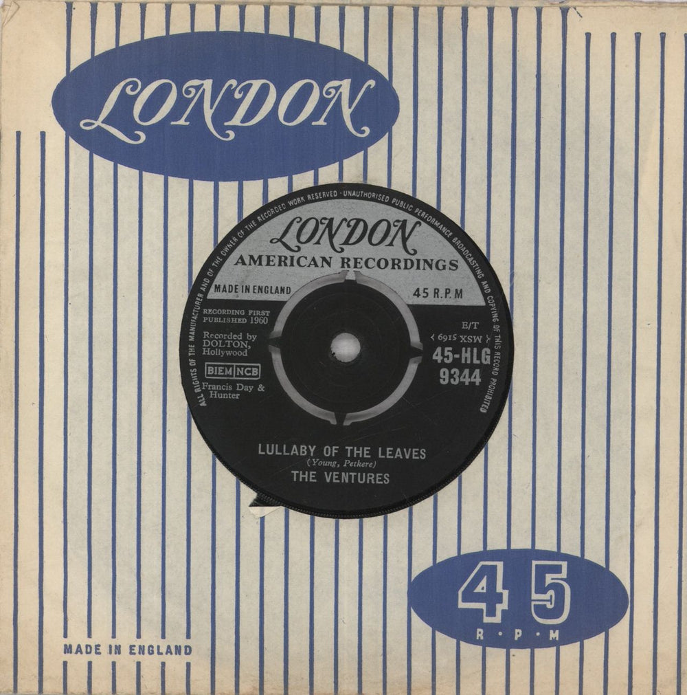 The Ventures Lullaby Of The Leaves UK 7" vinyl single (7 inch record / 45) 45-HLG9344