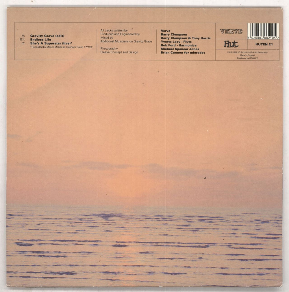 The Verve Gravity Grave - EX UK 10" vinyl single (10 inch record) VVE10GR733450