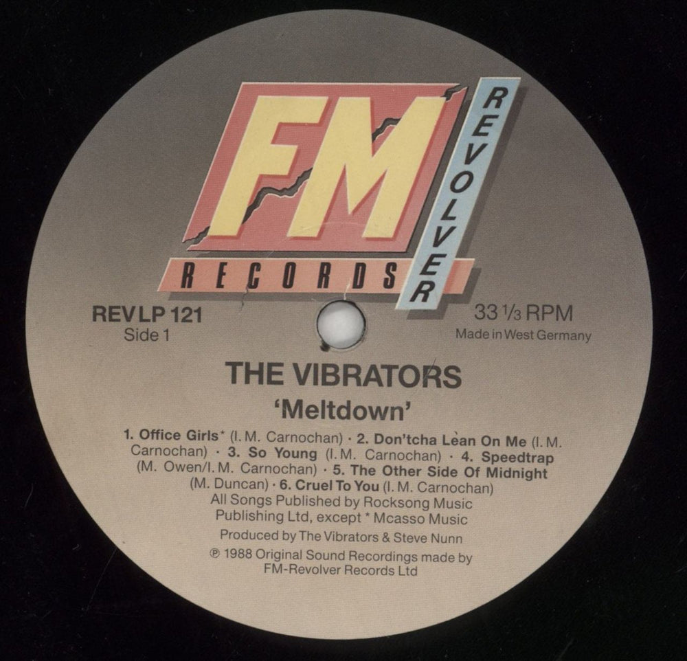 The Vibrators Meltdown UK vinyl LP album (LP record) VIBLPME860188