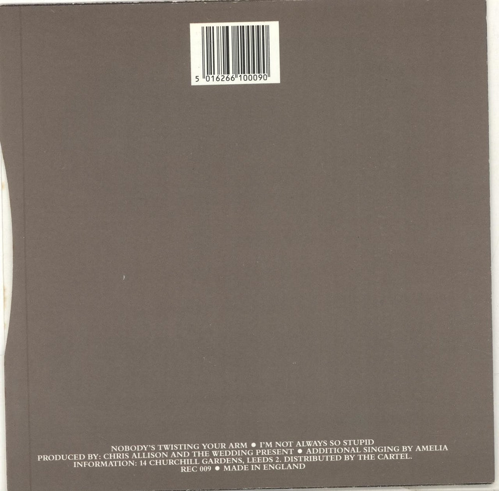 The Wedding Present Nobody's Twisting Your Arm UK 7" vinyl single (7 inch record / 45) TWP07NO704706
