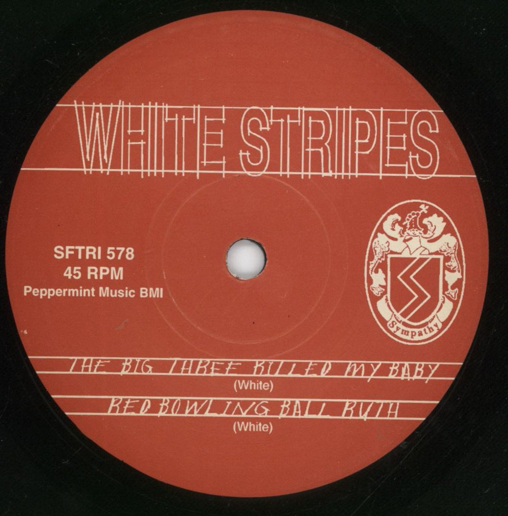 The White Stripes The Big Three Killed My Baby US 7" vinyl single (7 inch record / 45) WST07TH237305