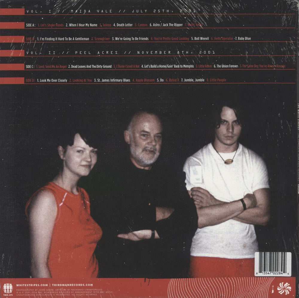 The White Stripes The Complete John Peel Sessions - RSD16 - White & Red Vinyl - Sealed US 2-LP vinyl record set (Double LP Album) 813547022844