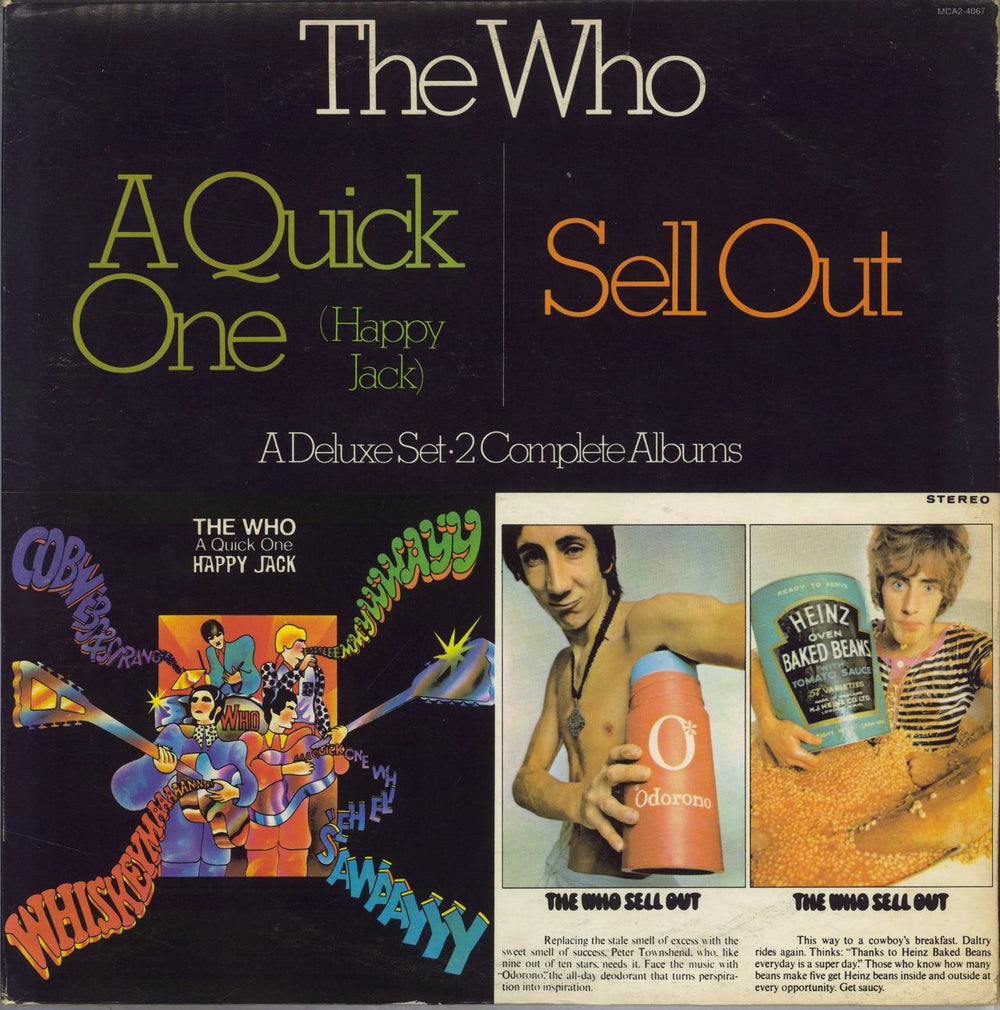 The Who A Quick One (Happy Jack)/Sell Out US 2-LP vinyl record set (Double LP Album) MCA2-4067