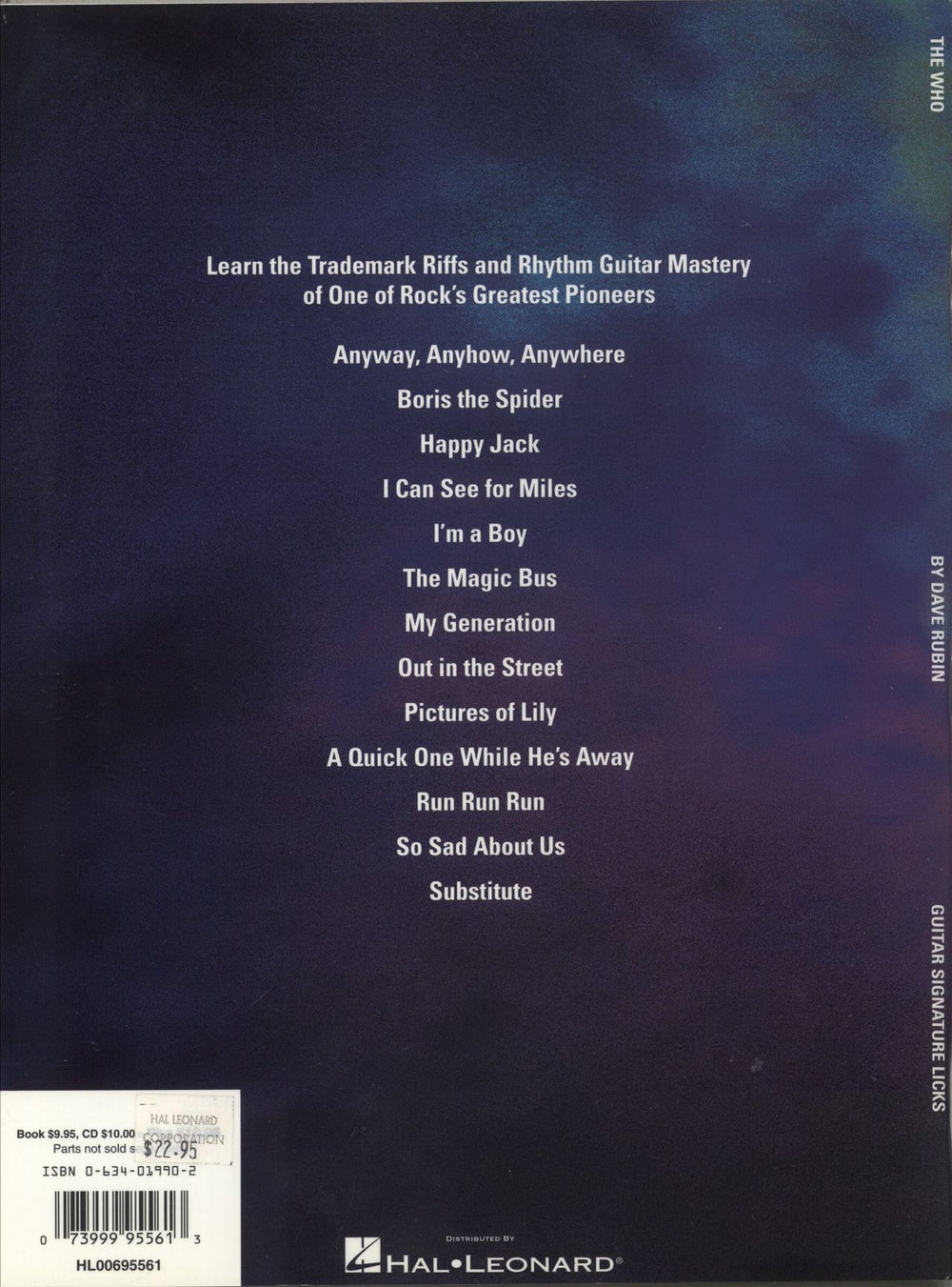 The Who Guitar Signature Licks + CD US book 073999955613