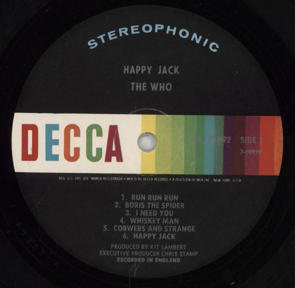 The Who Happy Jack - Shrink US vinyl LP album (LP record) WHOLPHA846498