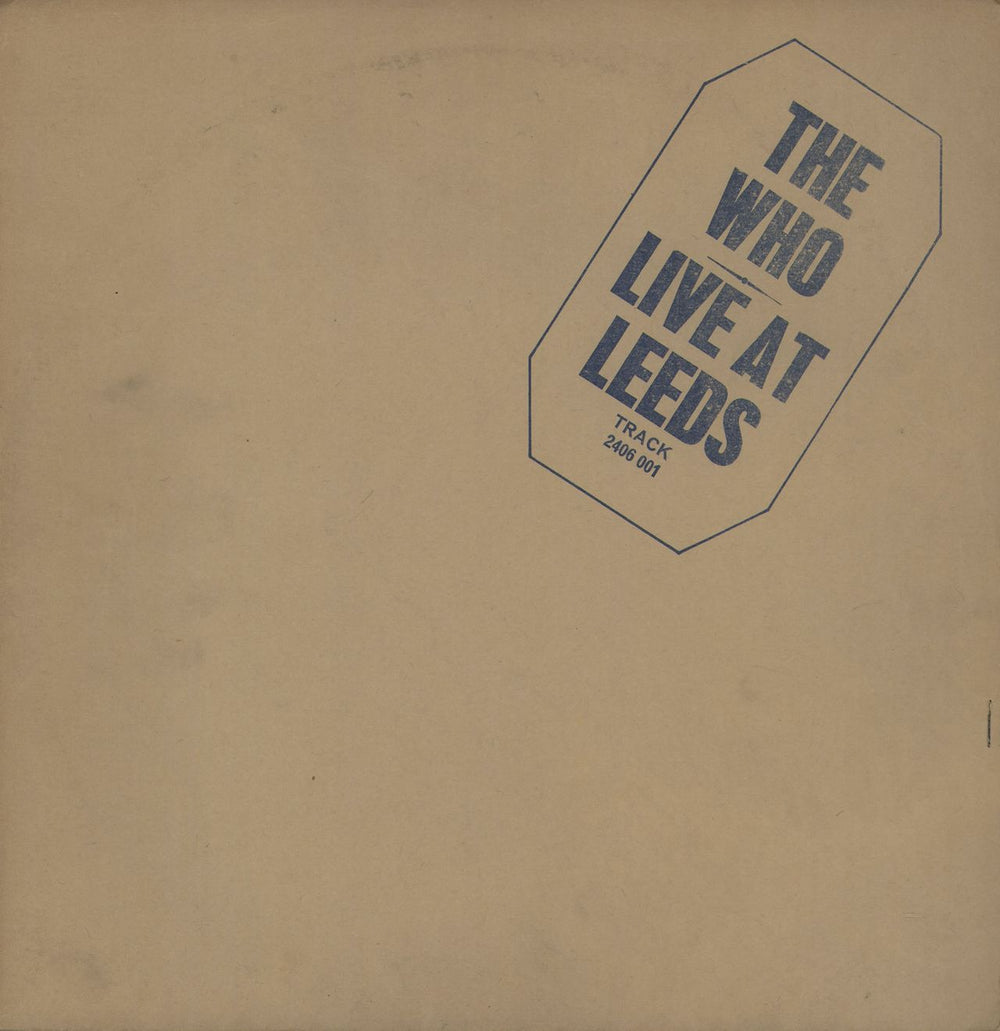 The Who Live At Leeds - 1st Blue - VG UK vinyl LP album (LP record) 2406001