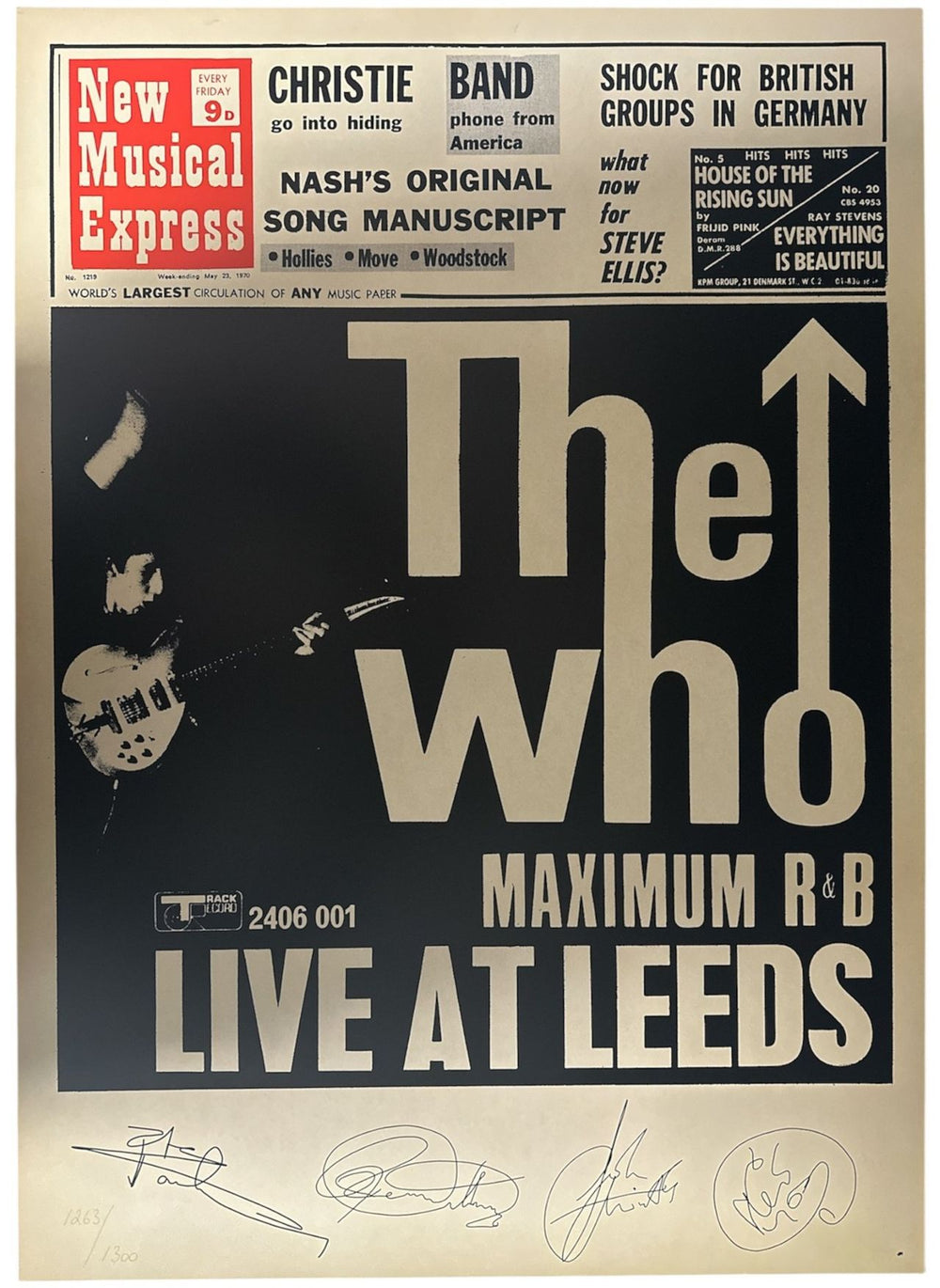 The Who Live At Leeds - Numbered Poster UK poster POSTER