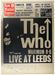 The Who Live At Leeds - Numbered Poster UK poster POSTER