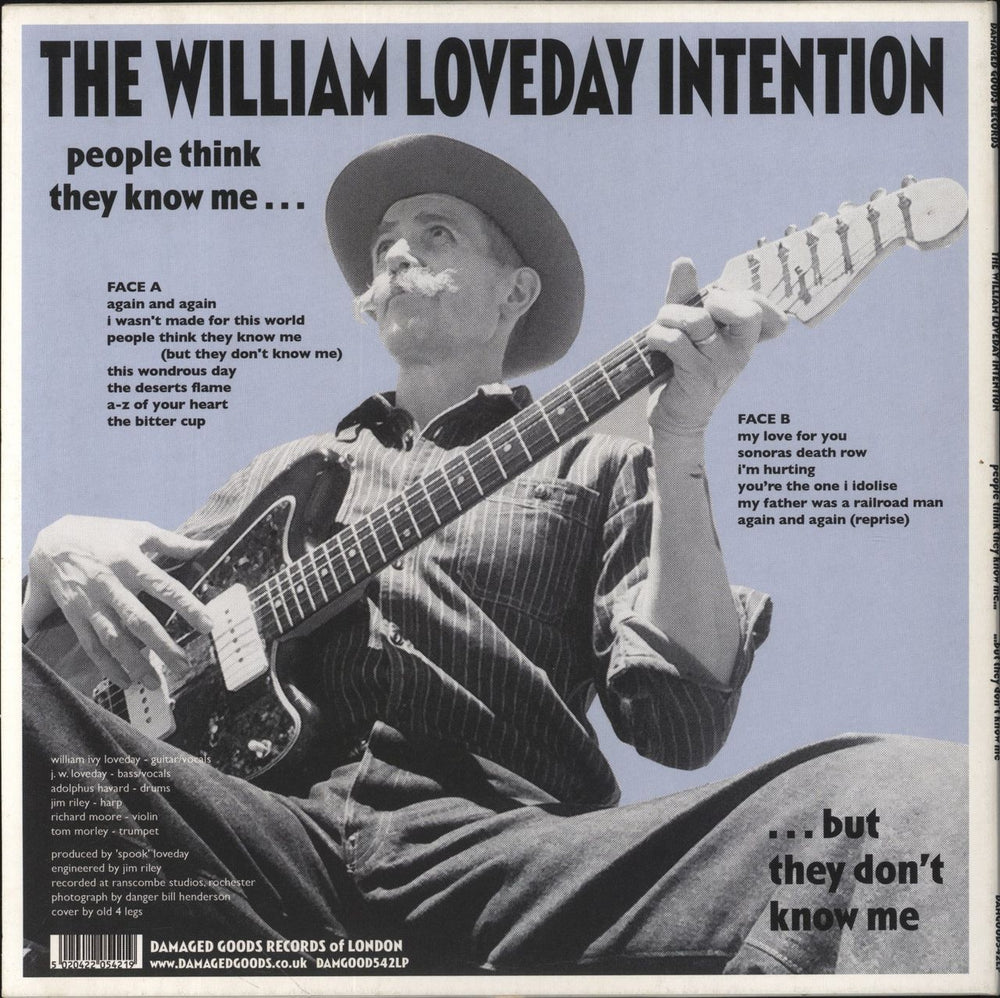 The William Loveday Intention People Think They Know Me ... ... But They Don’t Know Me UK vinyl LP album (LP record) 5020422054219
