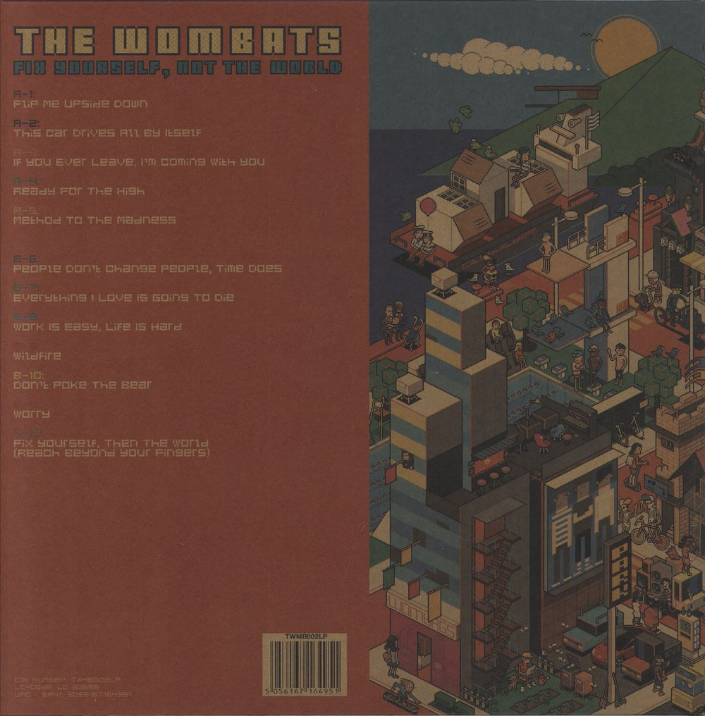 The Wombats Fix Yourself, Not The World - Blue Vinyl UK vinyl LP album (LP record)