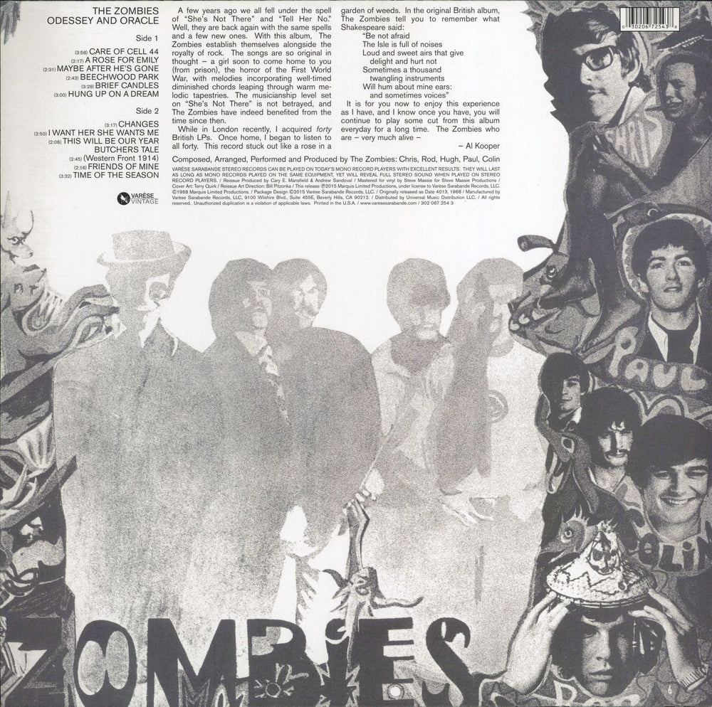 The Zombies Odessey And Oracle - Stereo Edition - Sealed US vinyl LP album (LP record) 030206725438